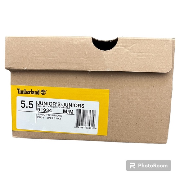 Kids’ juniors’ Timberland waterproof Mallard ankle booties 5.5 wheat brown NEW - Picture 9 of 9